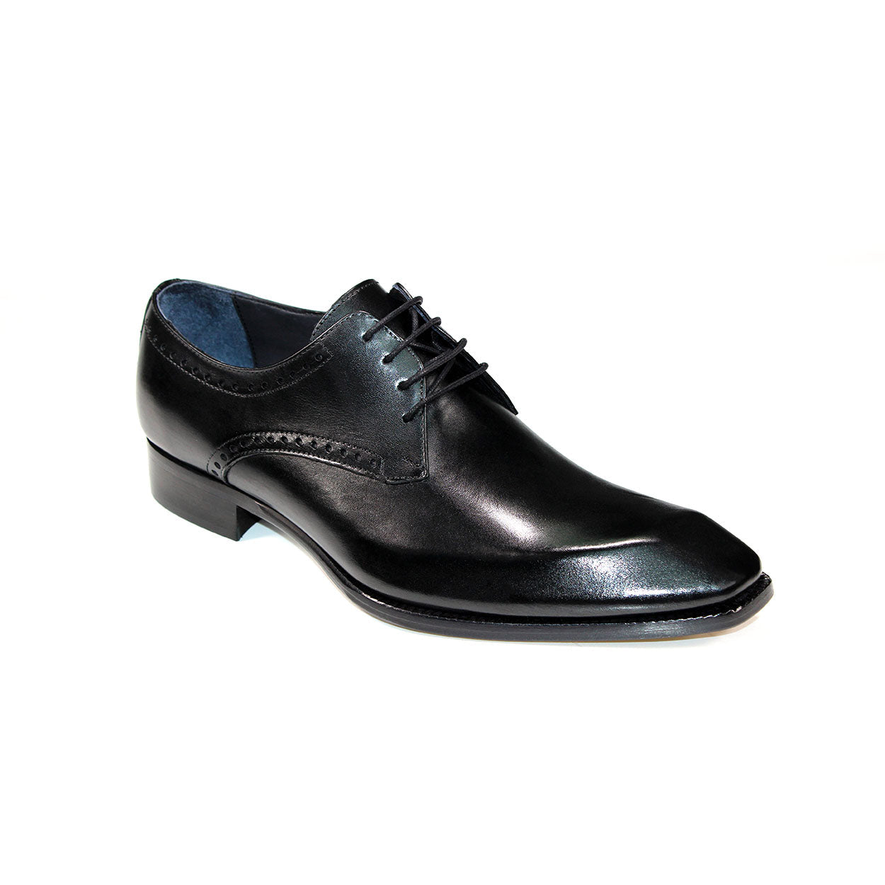 Duca Arpino Men's Shoes Black Calf-Skin Leather Oxfords (D1130)