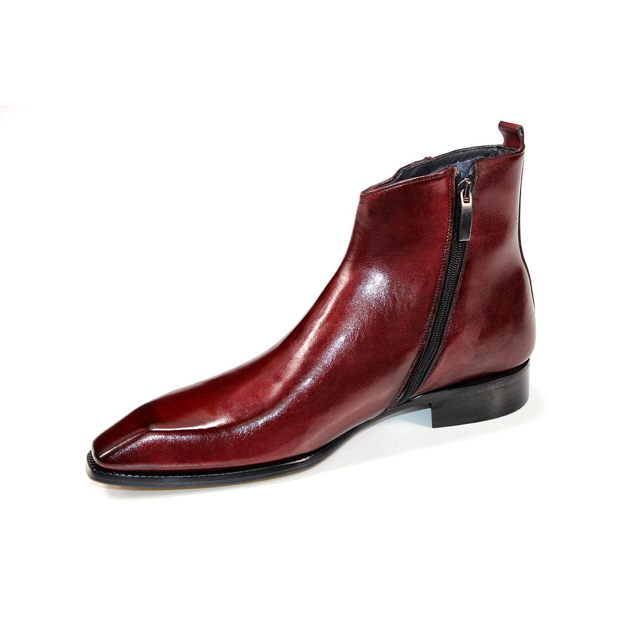 Duca Romano Men's Shoes Cordovan Calf-Skin Leather Boots (D1128)