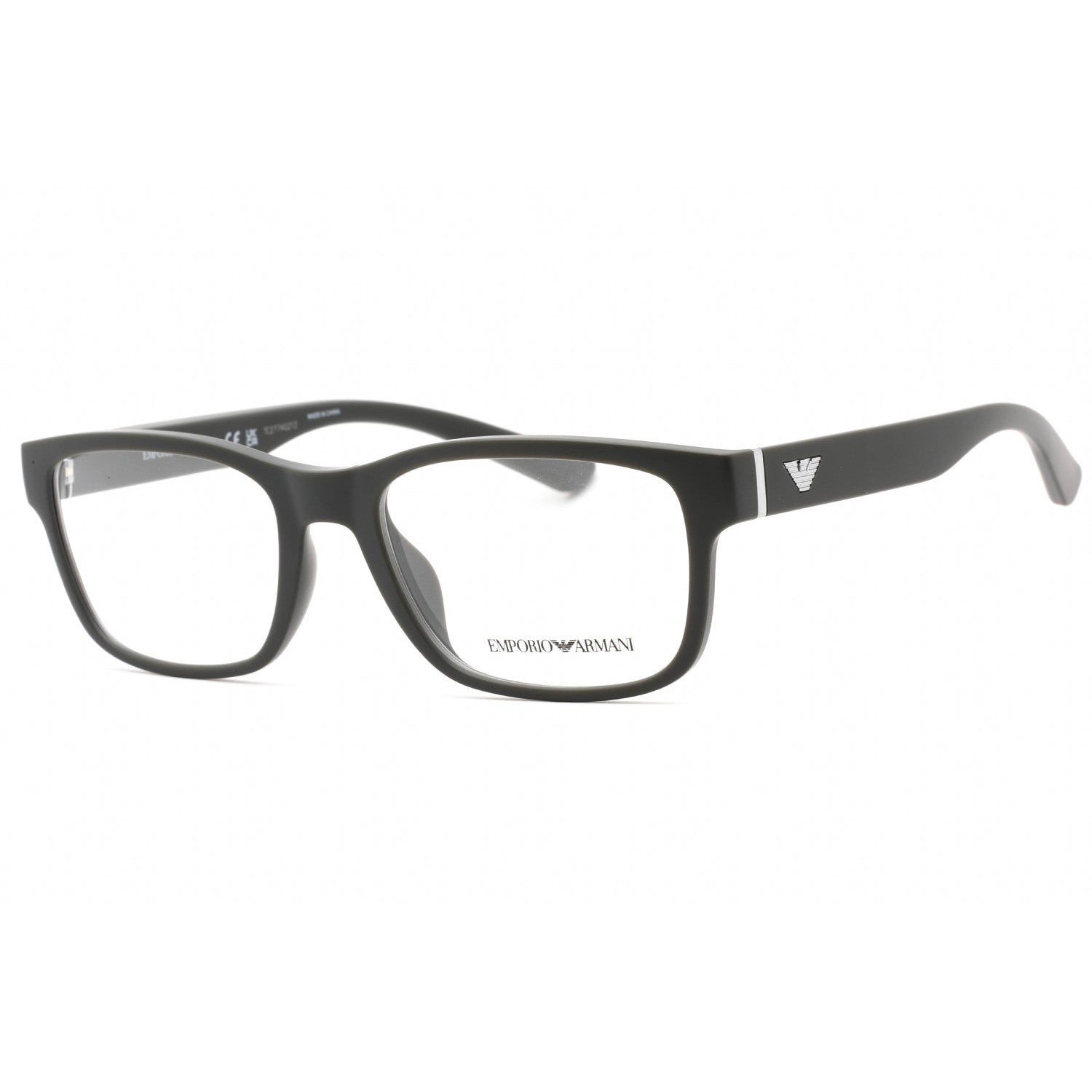 Emporio Armani 0EA3201U Eyeglasses Matte Grey/Clear demo lens