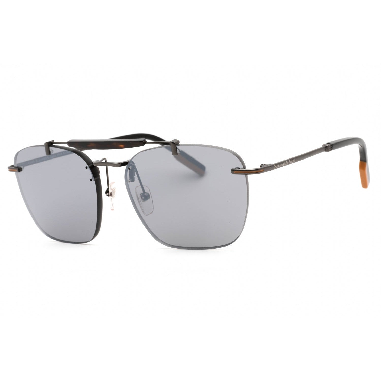 Ermenegildo Zegna EZ0155 Sunglasses Matte Gunmetal / Brown