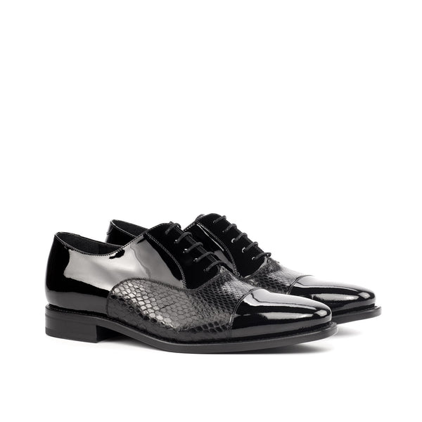 Mezlan S20307 Men's Shoes Black Velvet / Patent Leather Dress Derby Oxfords (MZ3427) Black / 9 US