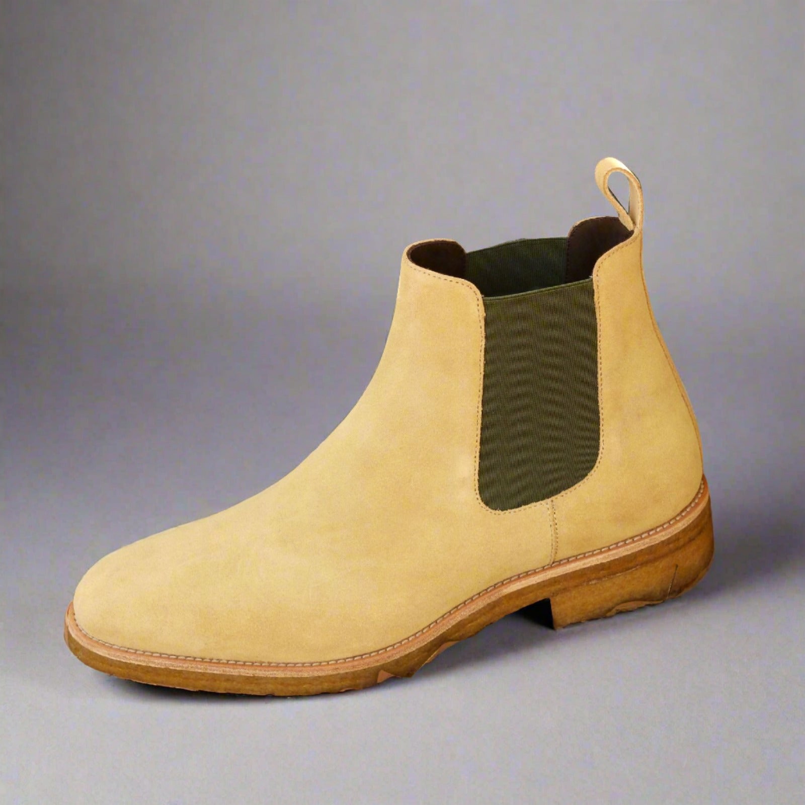 gå på arbejde Parat Ristede Ambrogio Men's Handmade Custom Made Shoes Beige Cream Lux Suede Leathe –  AmbrogioShoes