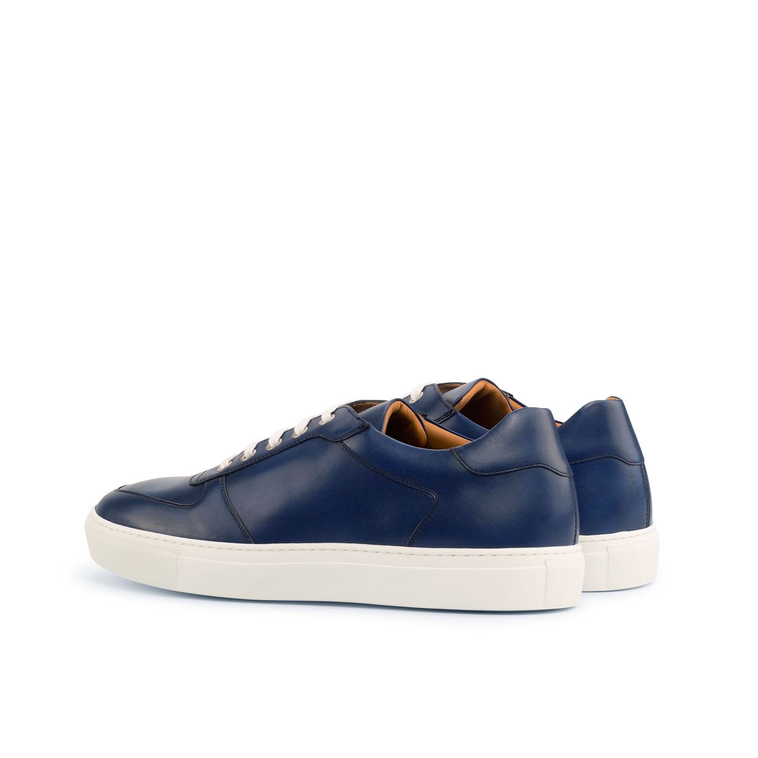 Ambrogio Men's Shoes Navy Calf-Skin Leather Trainer Sneakers (AMB2104)