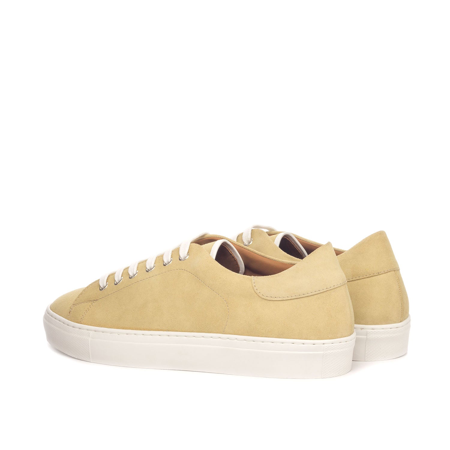 Ambrogio Men's Shoes Sand Suede / Calf-Skin Leather Trainer Sneakers (AMB2098)