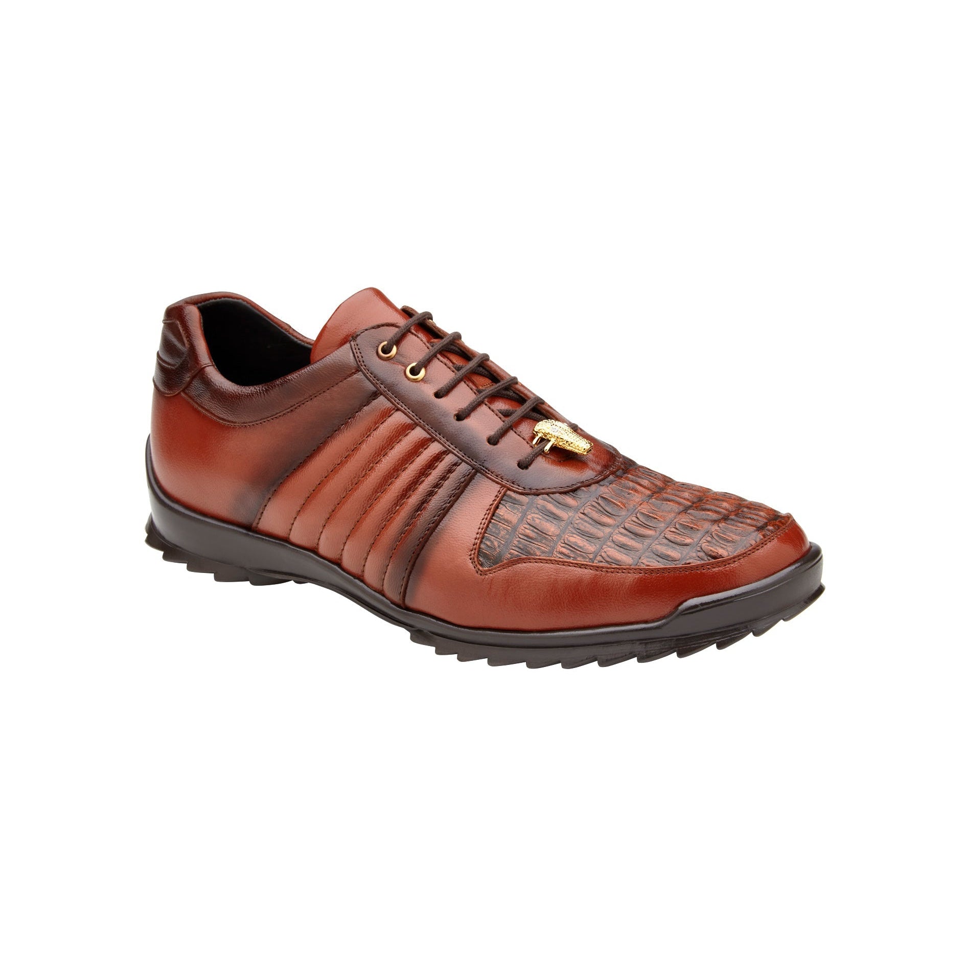 Belvedere Astor 33599 Men's Shoes Sport Exotic Crocodile / Calf-Skin Leather Casual Sneakers (BV3091)