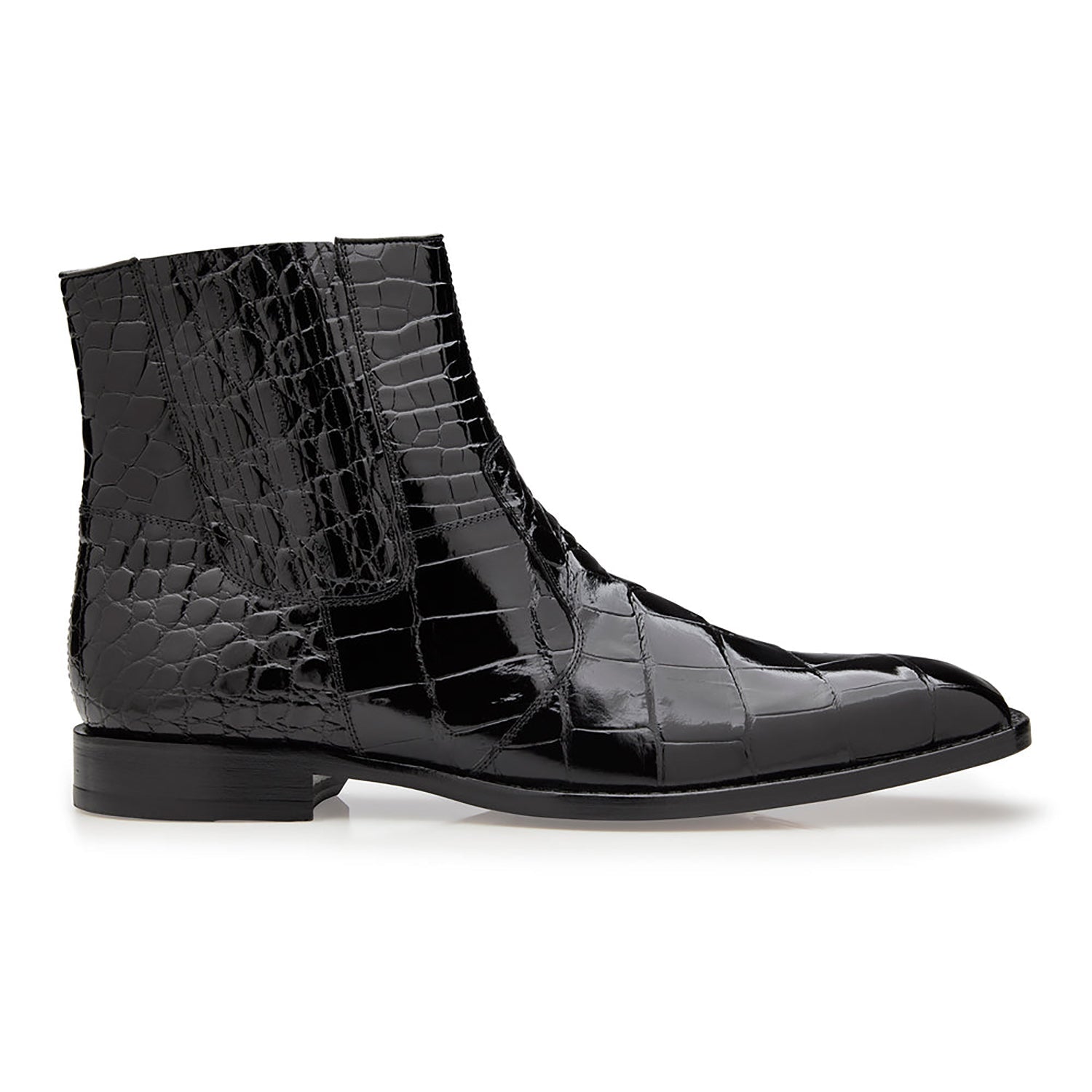 Belvedere R32 Ivan Men's Shoes Black Exotic Alligator Ankle Boots (BV3 ...