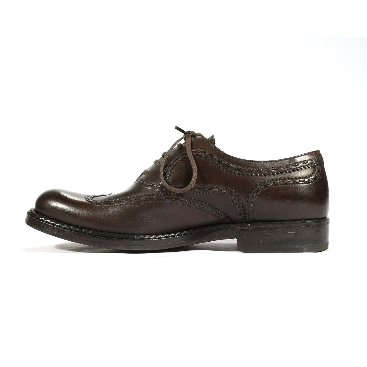 Bottega Veneta Men's Brown Leather Lace-Up Designer Shoes (BOT1501)