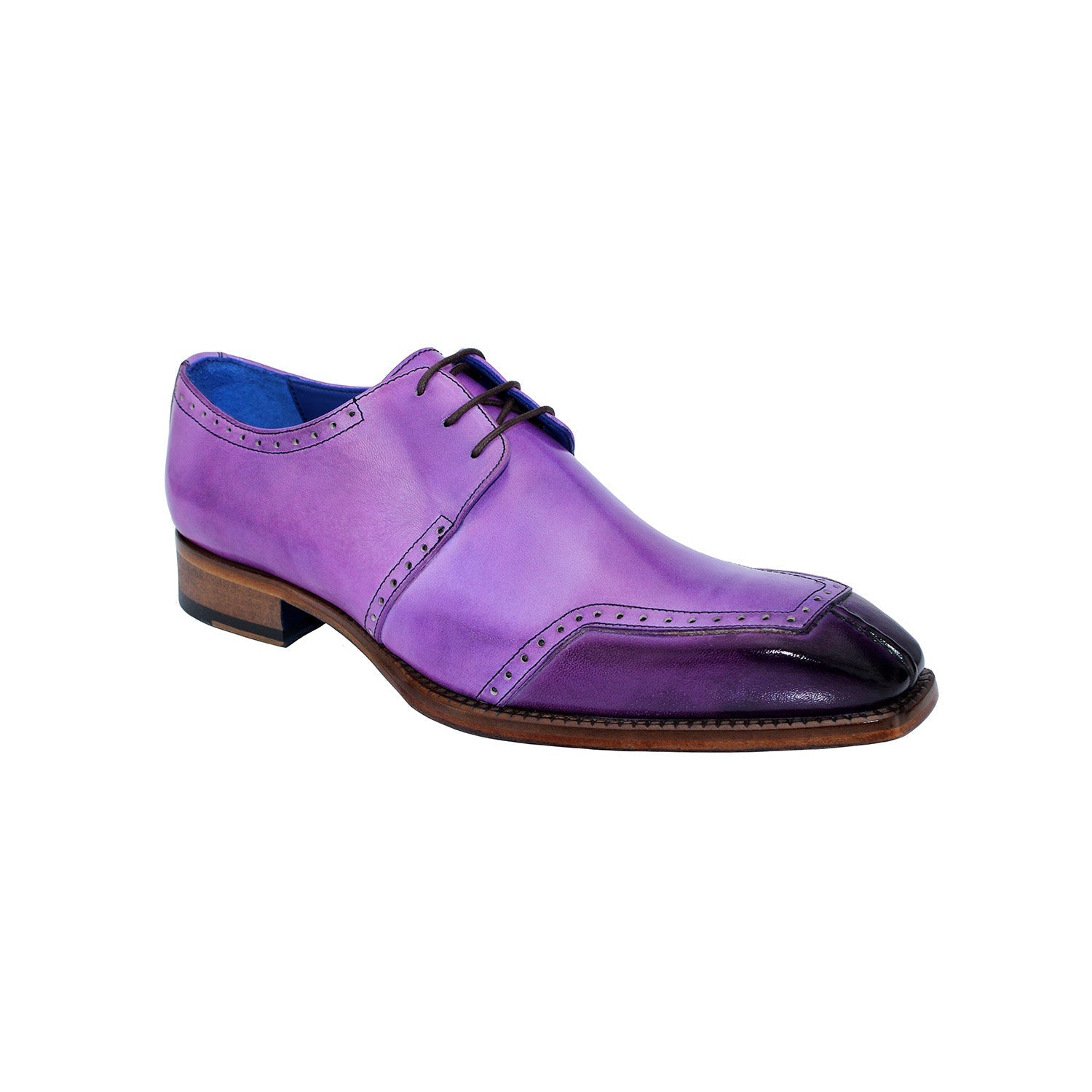 Emilio Franco Italo Men's Shoes Purple/Lavender Calf-Skin Leather Oxfords (EF1056)