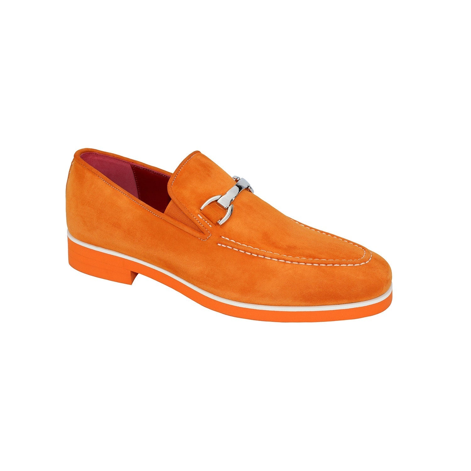 Emilio Franco Nino II Men's Shoes Orange Suede Leather Loafers (EF1089)