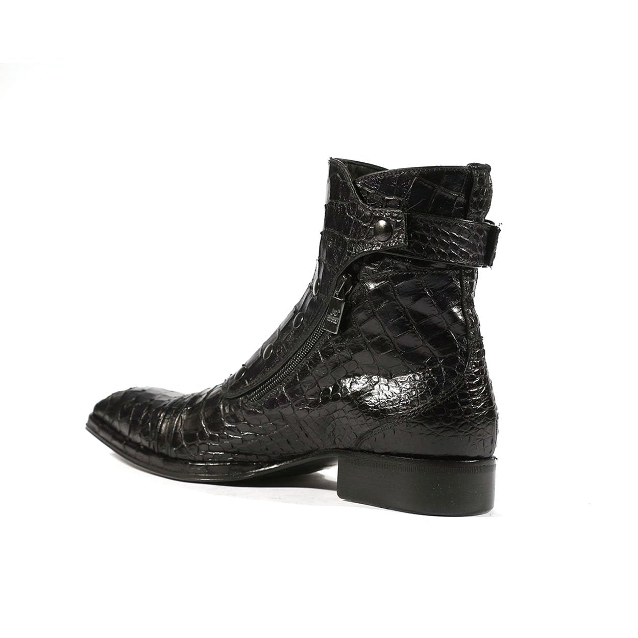 Jo Ghost 3206 Men's Shoes Black Crocodile Print / Calf-Skin Leather Bo ...