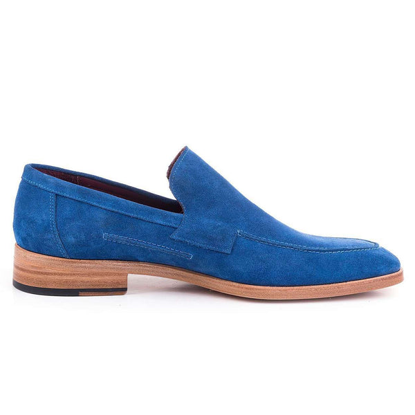 Maglieriapelle Men's Designer Shoes Blue Alacati Suede Leather Loafers –  AmbrogioShoes