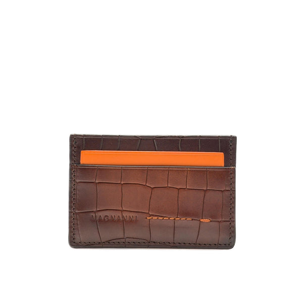 Men's Leather Short Wallet Crocodile Pattern Multi-card Card