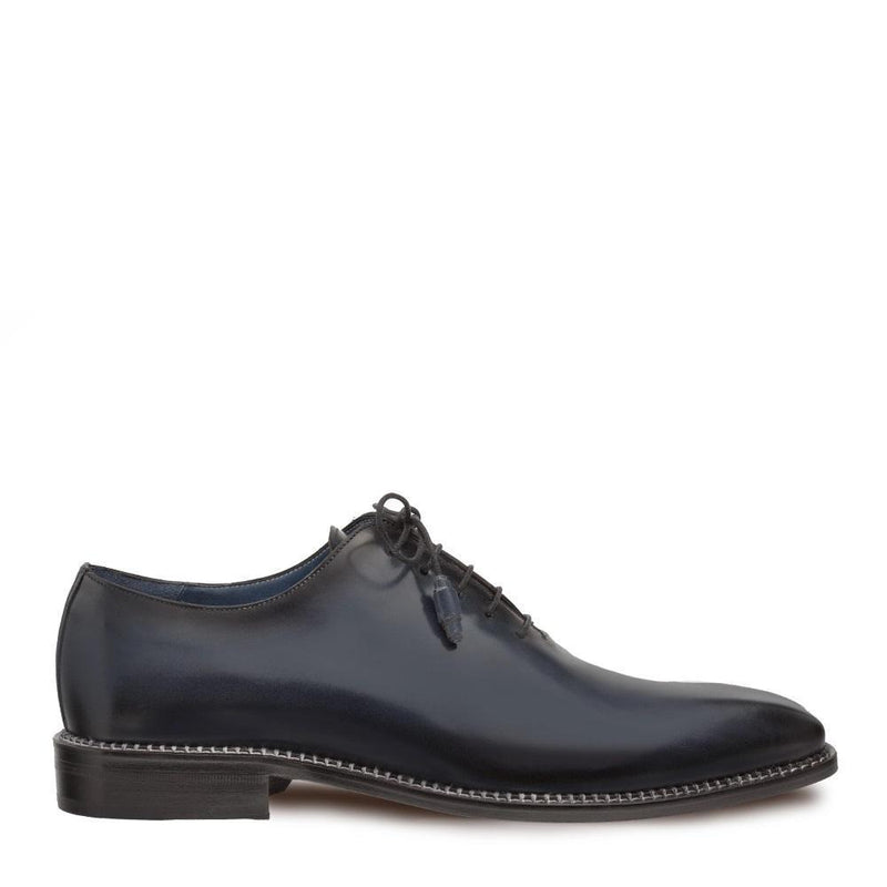 Mezlan Enterprise 9744 Men's Shoes Blue Plain Calf-Skin Leather Oxford ...