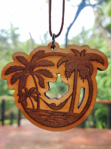 Palm Trees wooden air freshener