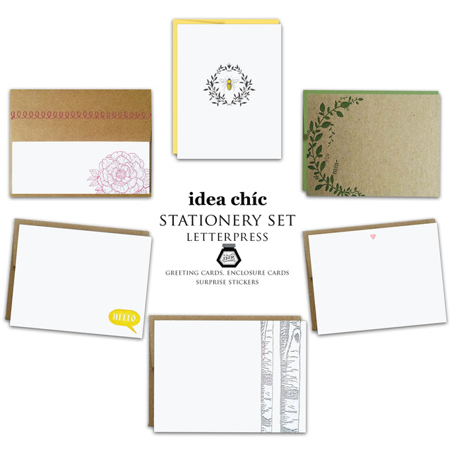 Custom Motif Letterpress Stationery - Set of 50 – Idea Chíc