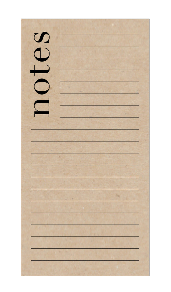 Chic Notes Notepad on Kraft Paper - Idea Chíc