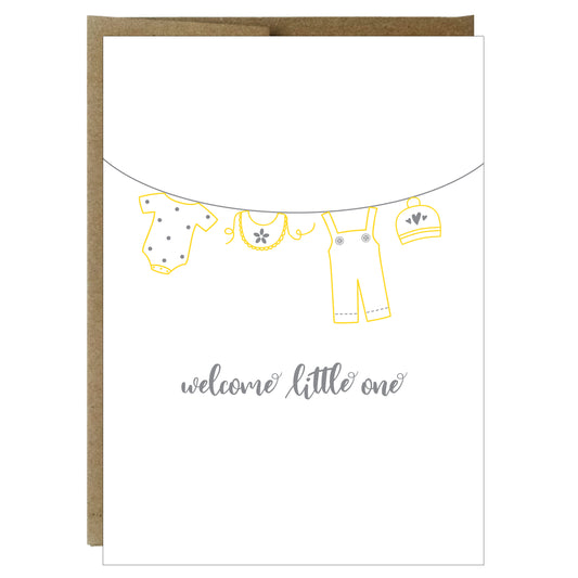 Hello Baby Retro Greeting Card