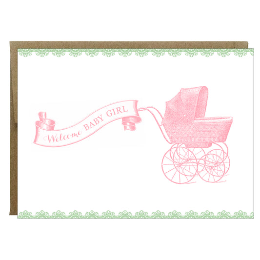 Hello Baby Retro Greeting Card