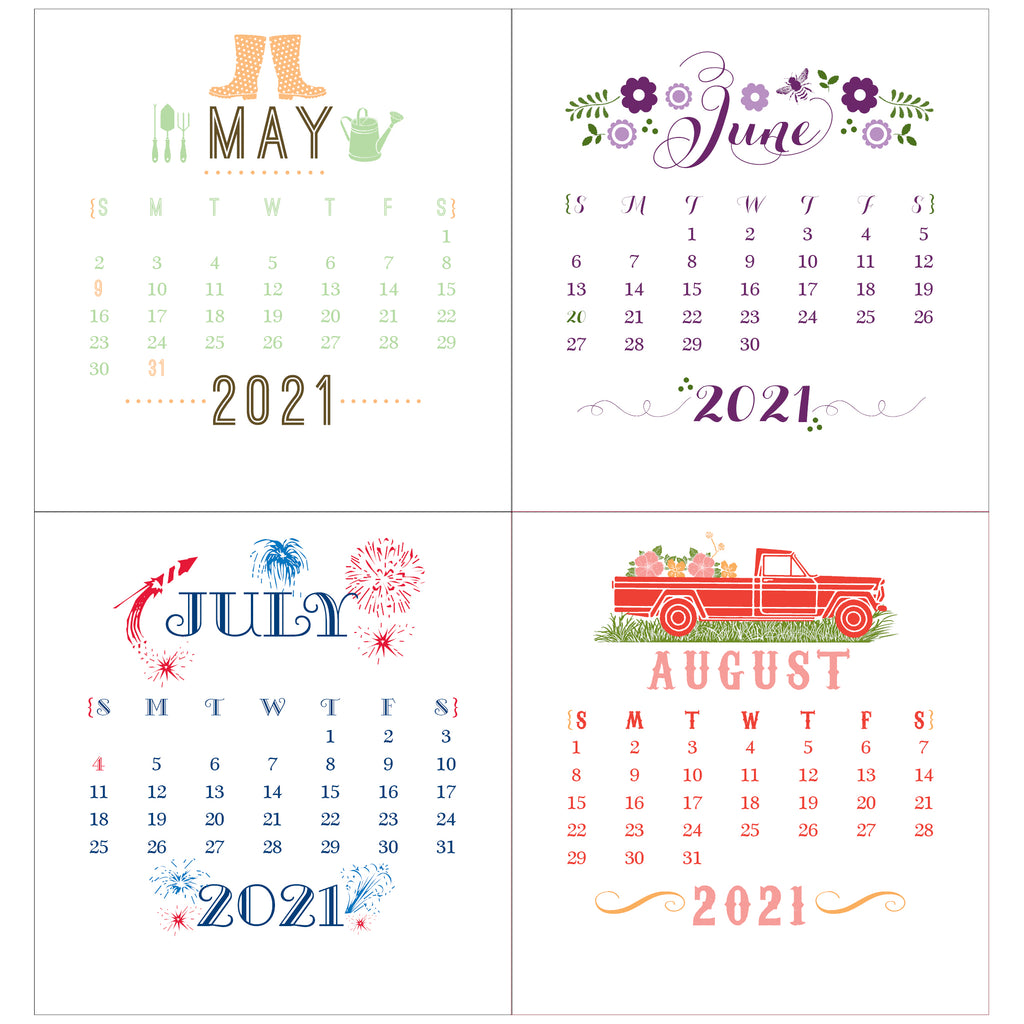 2021 mini calendar printable