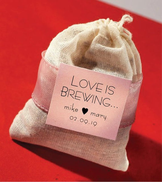 Love Is Brewing Tea Bag Favors Pack Of 9 