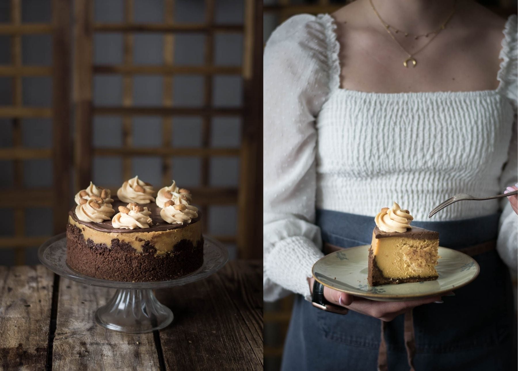 Cheesecake de crema de cacahuete