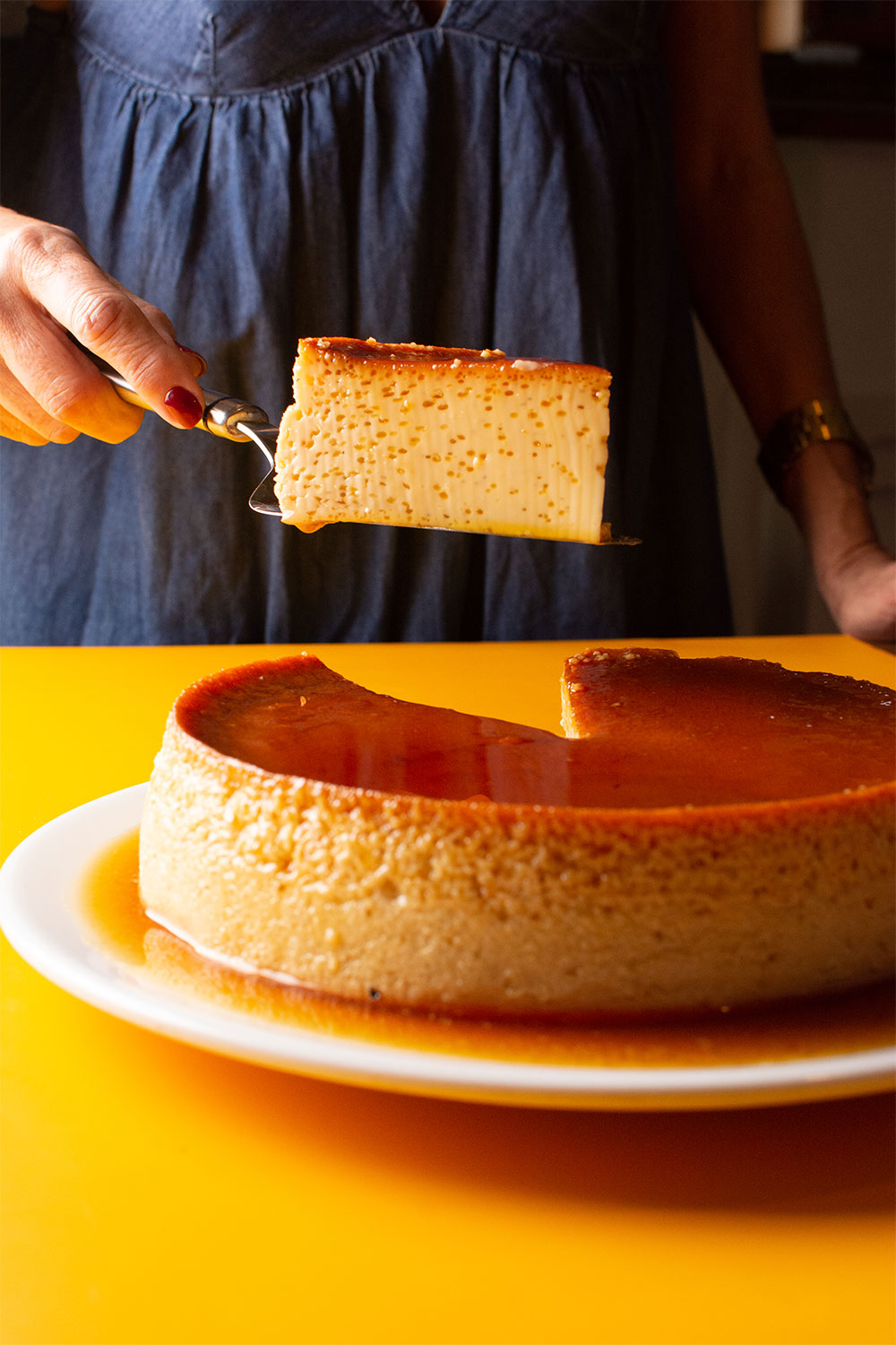 Flan en olla rápida