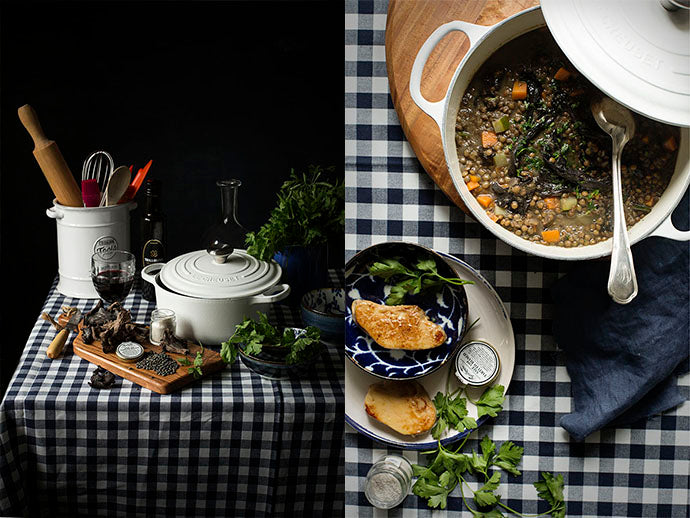 lentils in cocotte