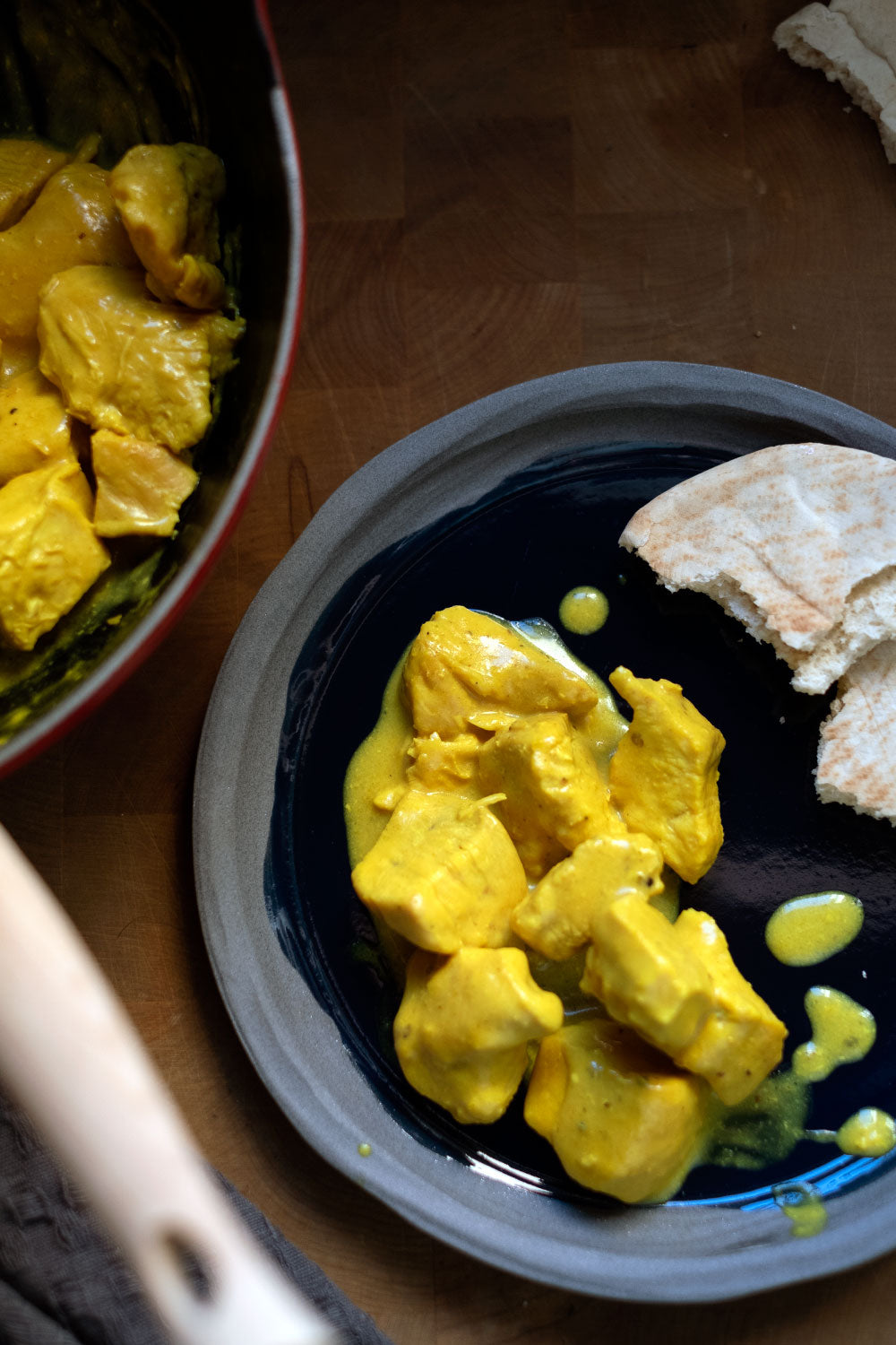 Pollo al curry con leche de coco