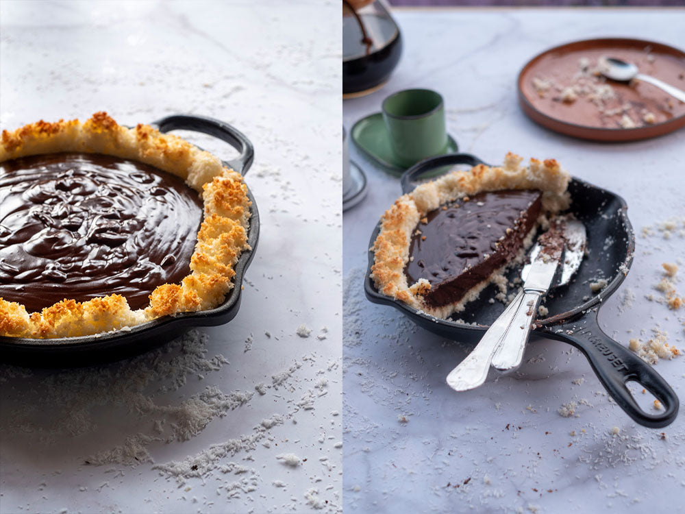 Pastel de chocolate y coco