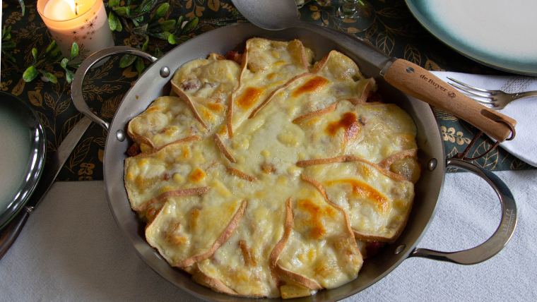 Receta de queso y patata tartiflette