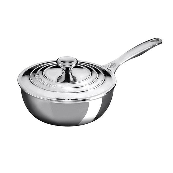 Sarten Alta De Acero Inoxidable Con Tapa Le Creuset 20cm