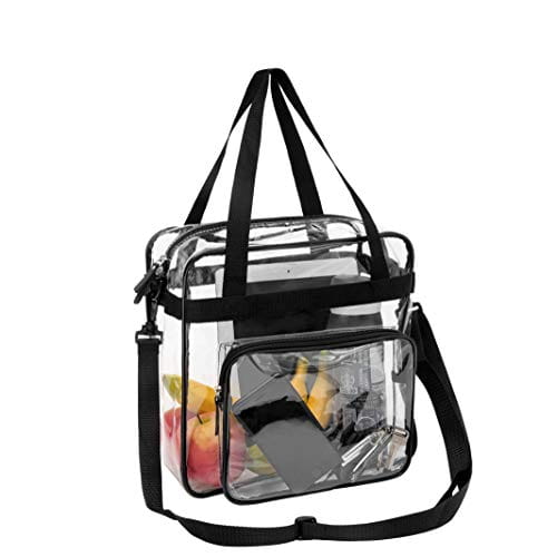 Wovilon Clear Bag for Travel, Plastic Clear Tote Bag with Adjustable Strap,  Transparent See Through Bag Waterproof Stadium Approved 
