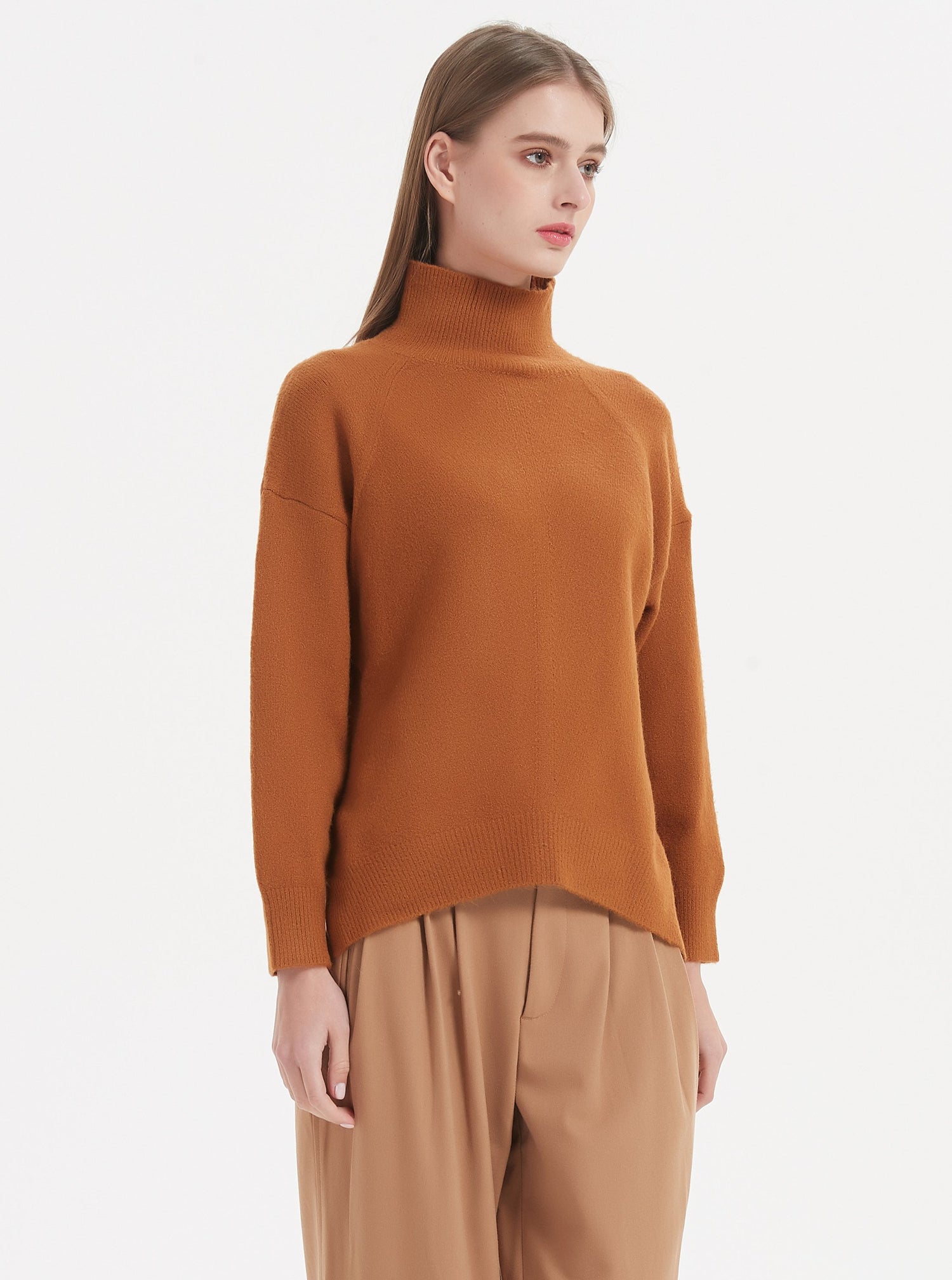 mohair roll neck jumper