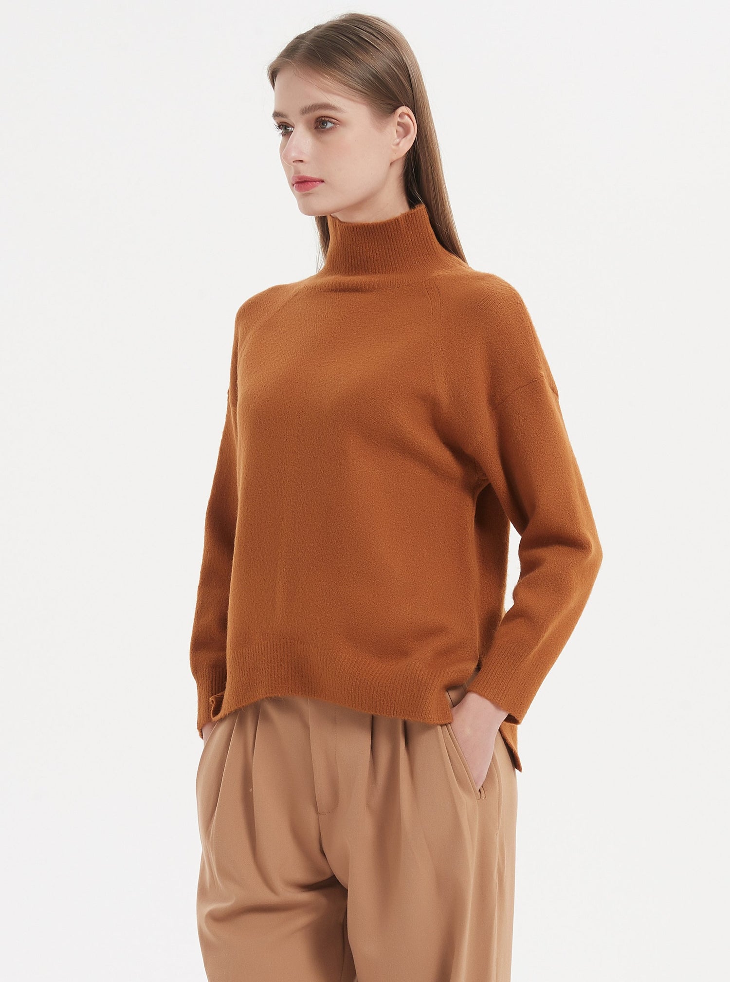 mohair roll neck jumper