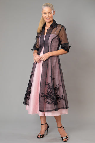 Pure Silk Organza Coat and Tea Length Dress for the Mother of the Bride / Groom