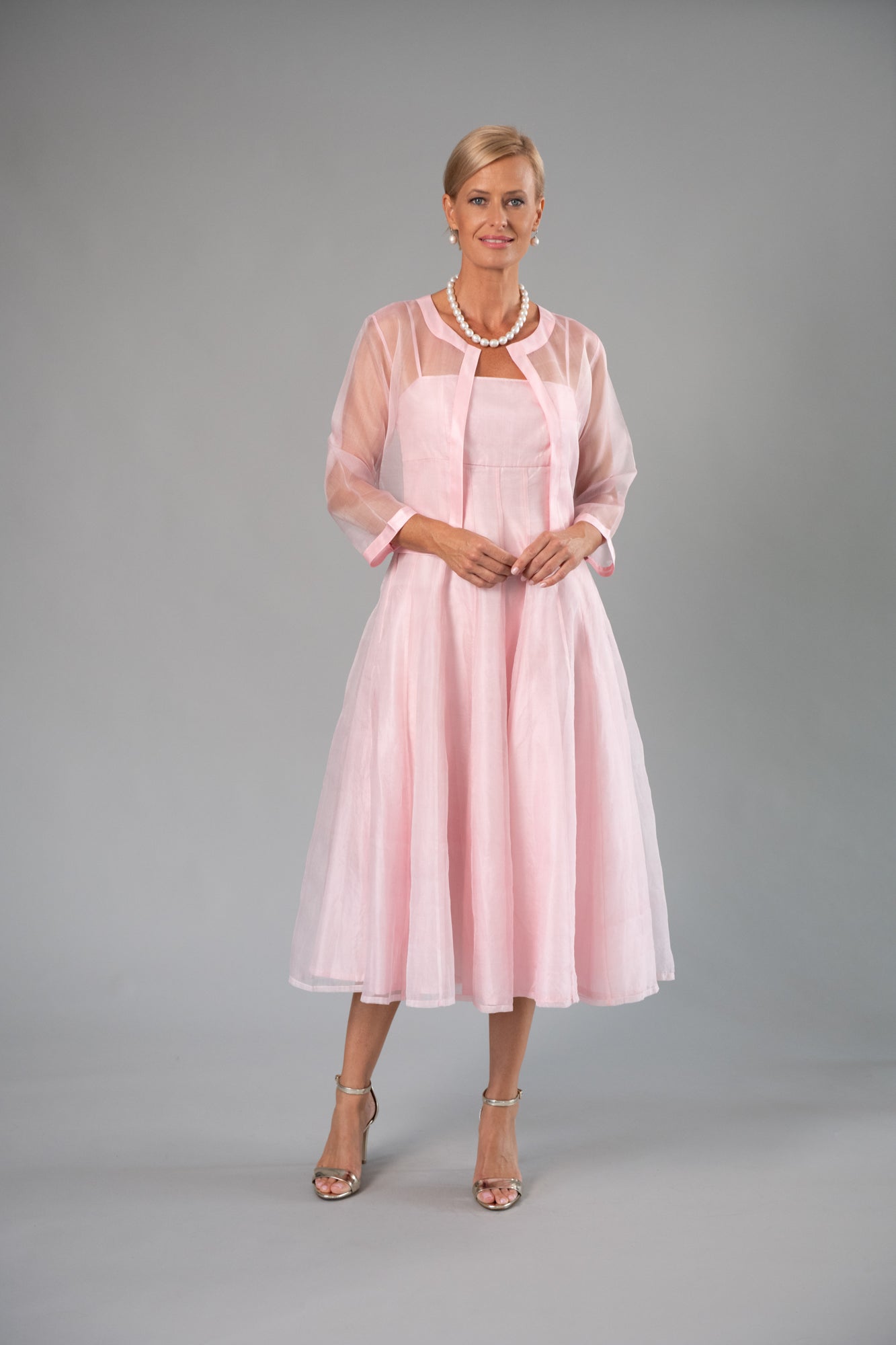 Living Silk - Soft Pink Cocktail Organza Jacket - Mother of the Bride ...