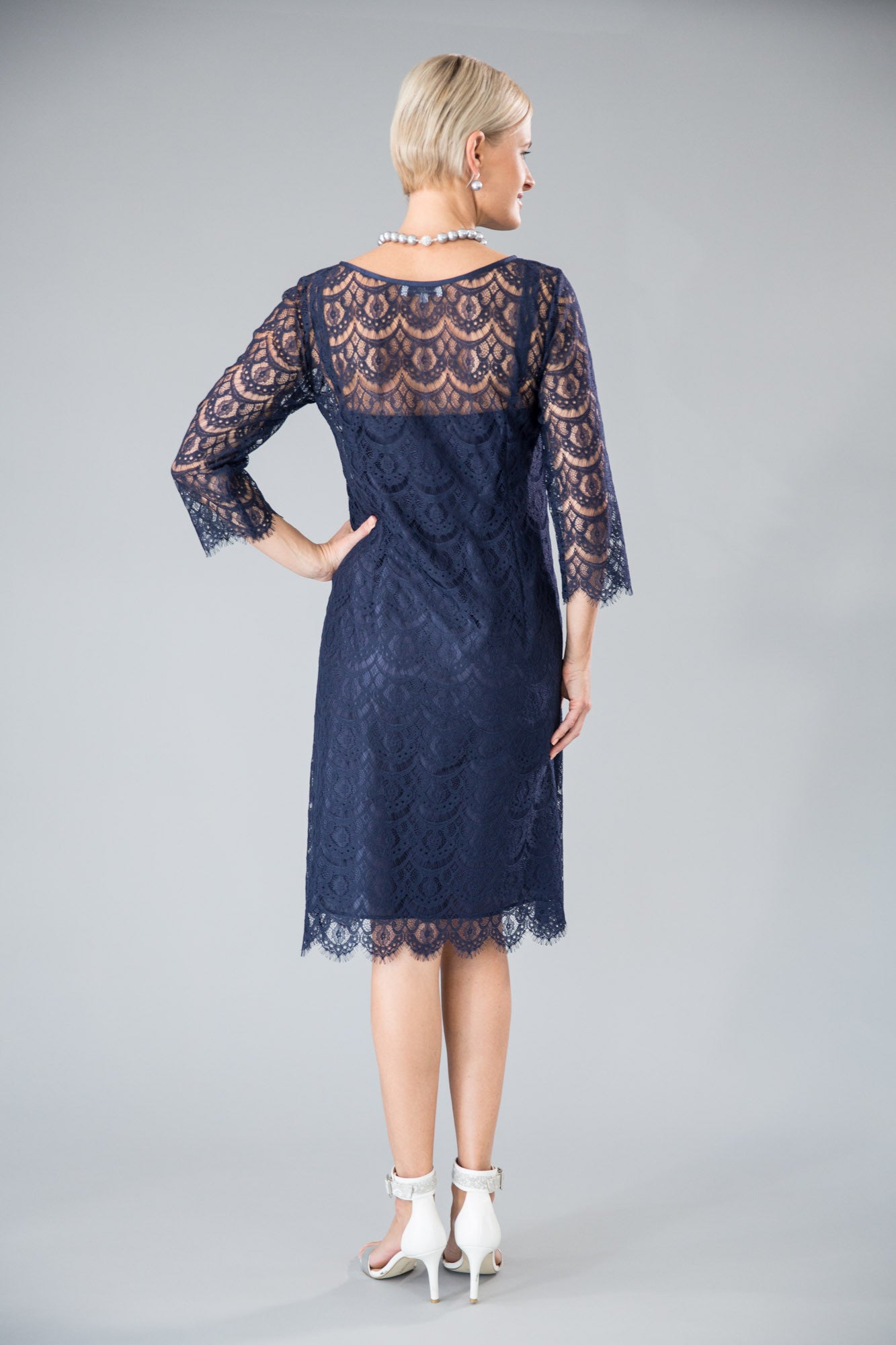 Living Silk - Madeleine Dress - Midnight Blue - Event Dressing - Living ...