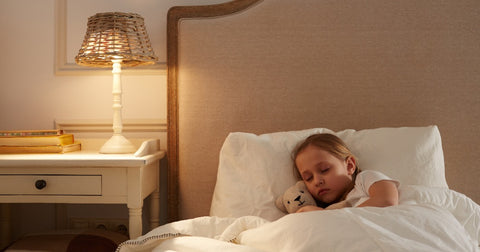Child sleeping with head elevated