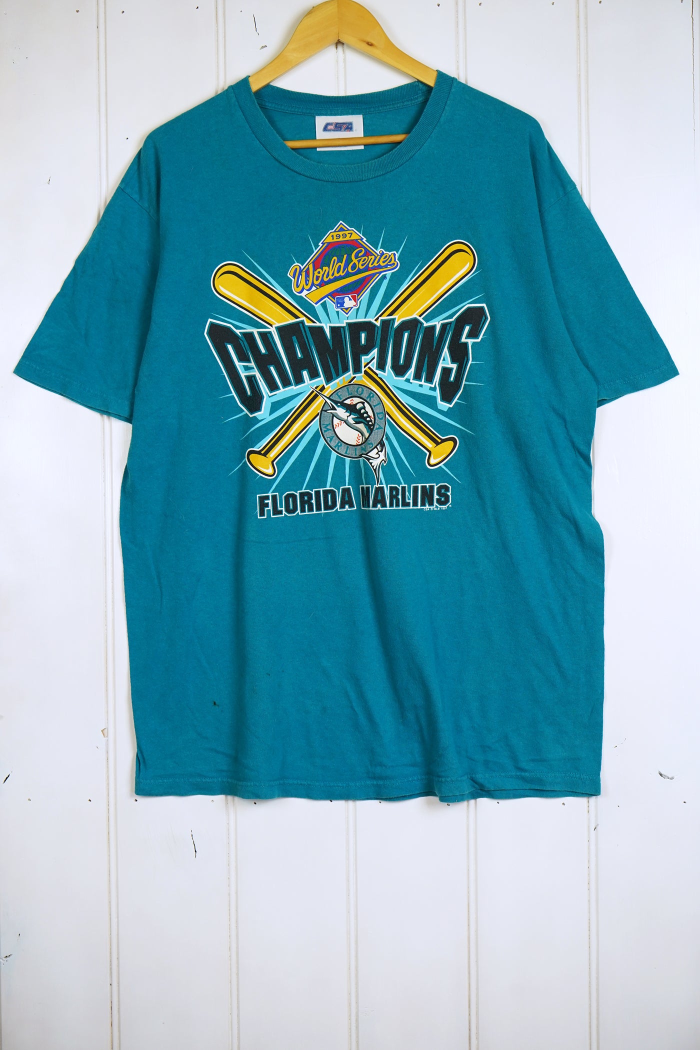 Vintage Florida Marlins 1997 World Series Champs T Shirt Tee