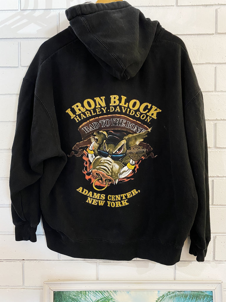 harley iron block hoodie