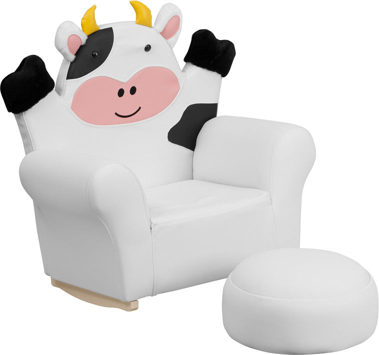 Kids Cow Rocker Chair and Footrest WB Wholesale Brothers