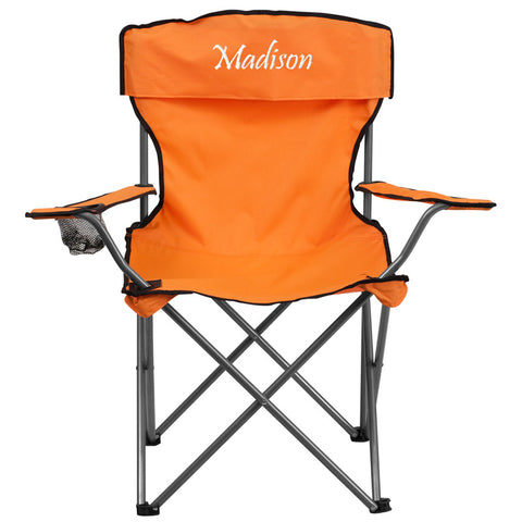 orange camping chair