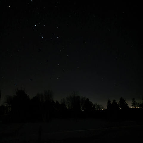Winter constellations on my first night ski.
