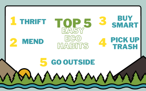 Top 5 easy eco habits for Earth Day.