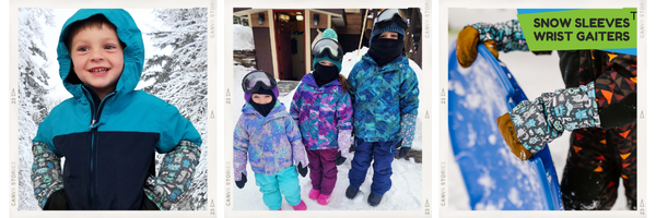 Snow Sleeves™ Wrist Gaiters are keep kids comfortable and warm as they happily play in the snow.