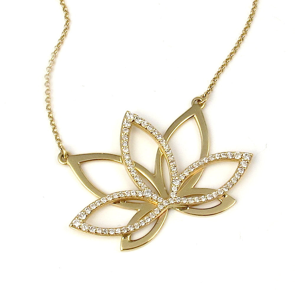 Diamond Lotus Necklace | Lala Jewelry for sacred symbols, healing ...