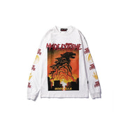 Godzilla Long-Sleeve - White/Red, Lime Green/Purple, Black/Red