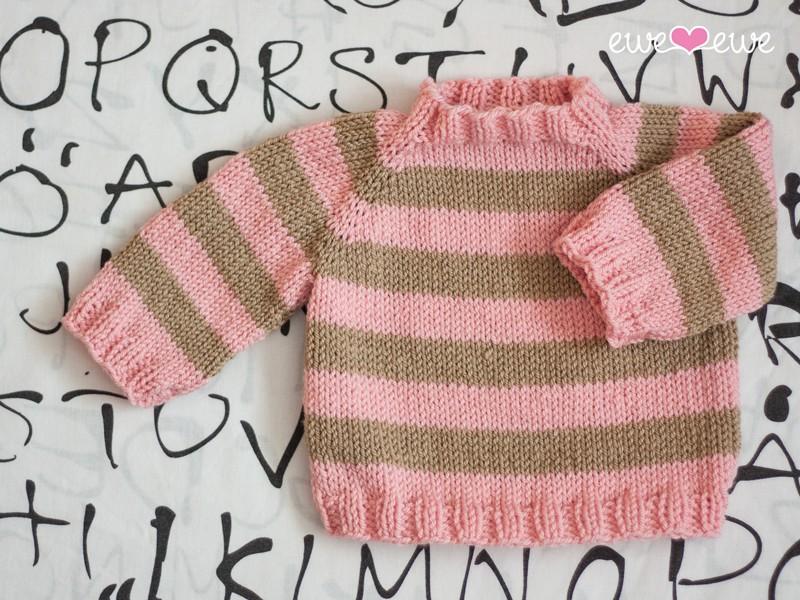 Easy As Abc Top Down Raglan Baby Sweater Pdf Knitting Pattern