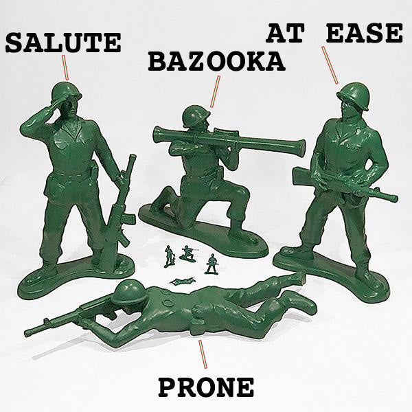 green plastic army men