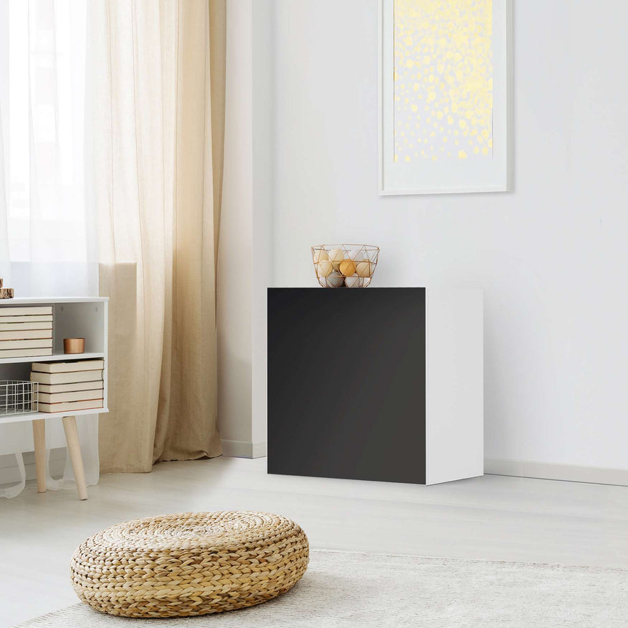 Klebefolie für Möbel IKEA Besta Regal 1 Türe Schwarz